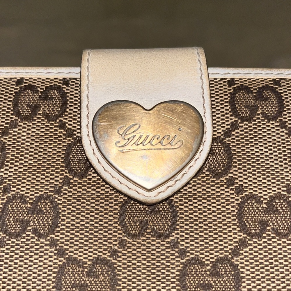 SOLD ❌❌❌GUCCI GG Pattern Canvas Leather Long Wallet - Picture 13 of 15
